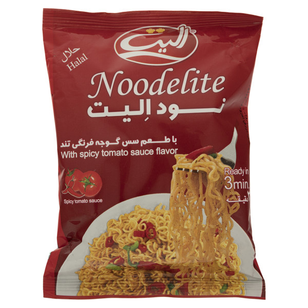 نودالیت با طعم سس گوجه فرنگی تند